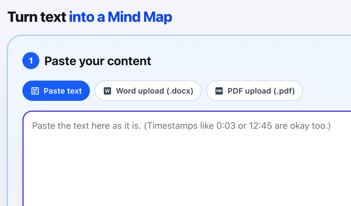 Add document or text
